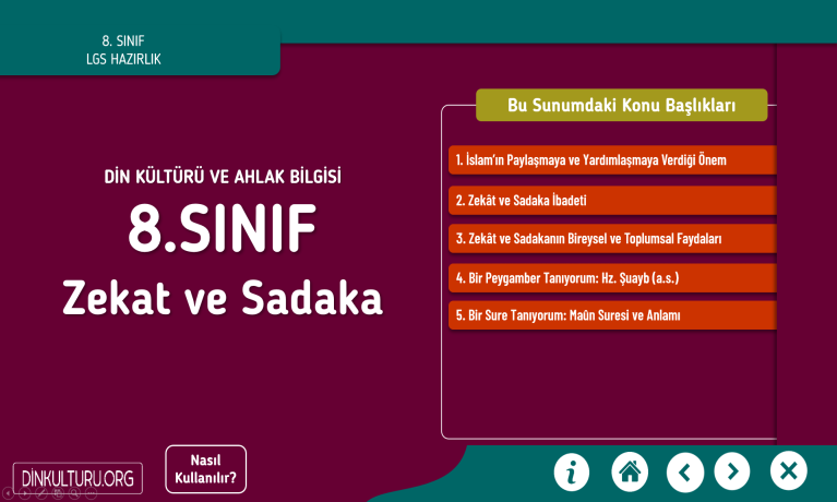 Zekat ve Sadaka - 8.Sınıf 2. Ünite (LGS Hazırlık Slayt)